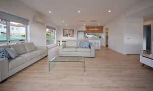 Lounge with sofa bed, Kangaroo Bay House, hobart accommodation, self contained accommodation hobart, accommodation tasmania