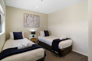 Apartment 7 single beds, hobart accommodation, self contained accommodation hobart, accommodation tasmania, kangaroo bay apartments